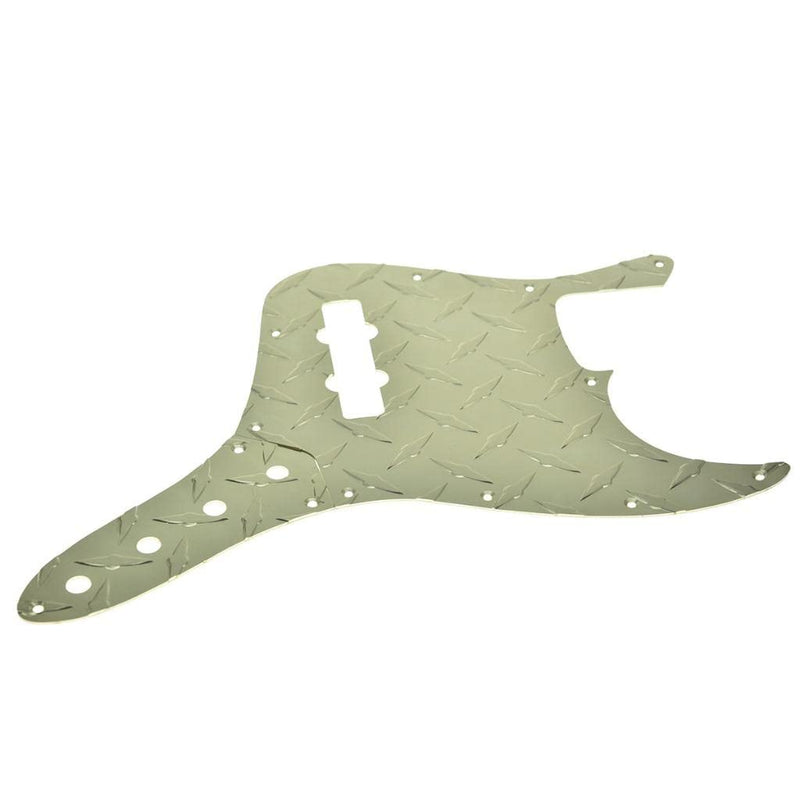 [AUSTRALIA] - KAISH Diamond Plate 4 String Jazz J Bass Pickguard with Metal Aluminum JB Control Plate and Screws for American/Mexican FD Jazz Bass Gold Pickguard and Control Plate Gold-3 