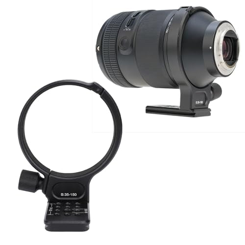 Tripod Mount Ring for AF 35 to 150mm Lens, Lens Tripod Mount Ring Collar with 70mm Quick Release Plate, 1/4 3/8 Inch Screw Hole, Aluminum Alloy Tripod Mount Collar