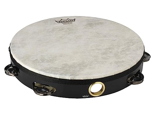 Remo Fiberskyn Tambourine - Quadura Black, 10" 10" Drum Quadura Black