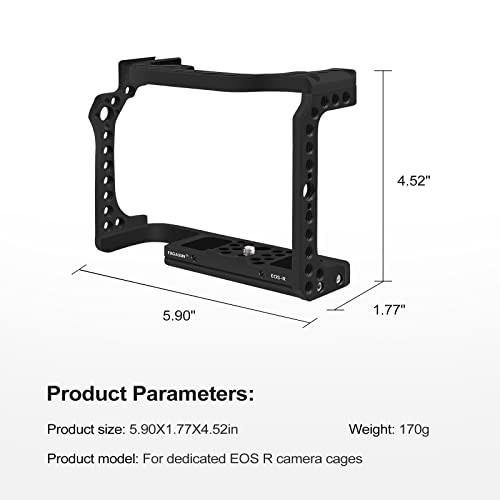 EOS R Camera Cage, EOS R Cage for Canon EOS R Camera Case Camera Rig Cold Shoe