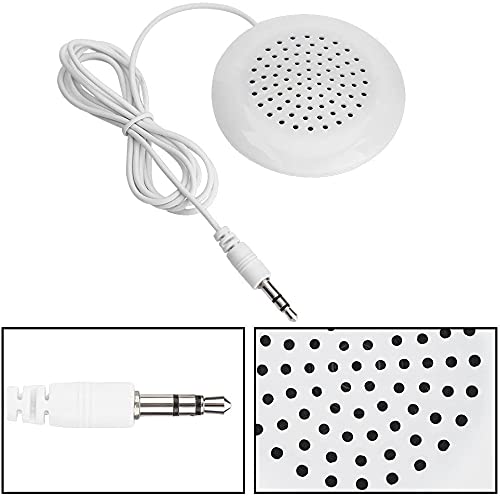 KUJOBUY Pillow Speaker 3.5mm Mini Pillow Speaker Under Pillow Speaker for iPod MP3 Phone Portable CD Podcast Radio Talk Sleep or Hypnosis Speaker