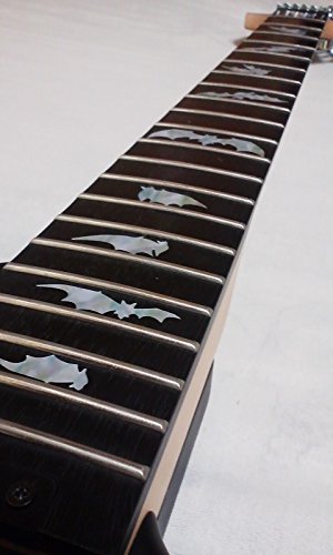 Jockomo BAT Bat/White Pearl Guitar Inlay Sticker White pearl
