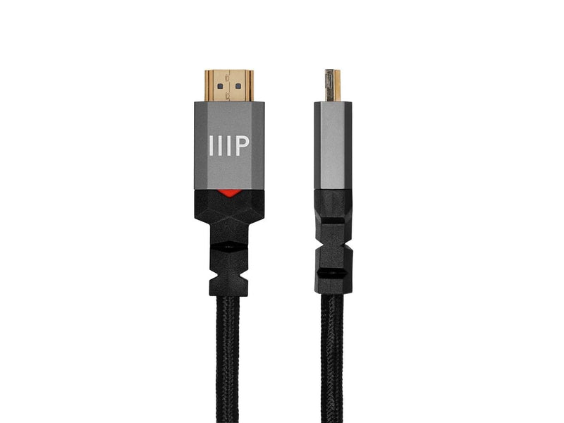 Monoprice 8K Certified Ultra High Speed HDMI Cable - 25 Feet - Black | Braided - HDMI 2.1, 8K@60Hz, 4k@120Hz, 48Gbps, HDR, VRR, CL3 in-Wall Rated