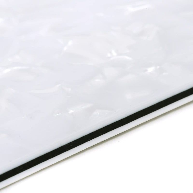 [AUSTRALIA] - Musiclily Pro 9 Holes Round Corner HH Guitar Pickguard 2 Humbuckers for Squier Bullet Series Mustang Electric Guitar, 4Ply White Pearl 