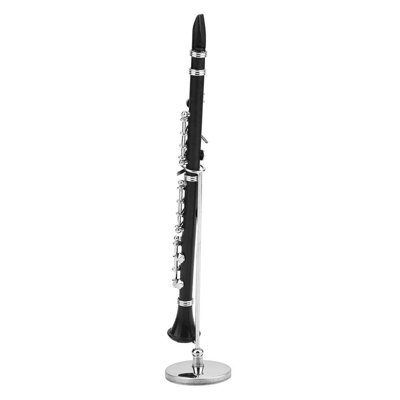 Clarinet Music 16Cm Miniature Black Clarinet Musical Instrument Brass Miniature Clarinet Model With Box For Dollhouse Music Home Room Decoration