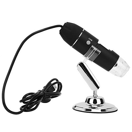 [AUSTRALIA] - USB Digital Microscope 600X with 8 LED Lights Metal Stand Mini Camera for Android 7/8/10 Kids Students Science Projects 