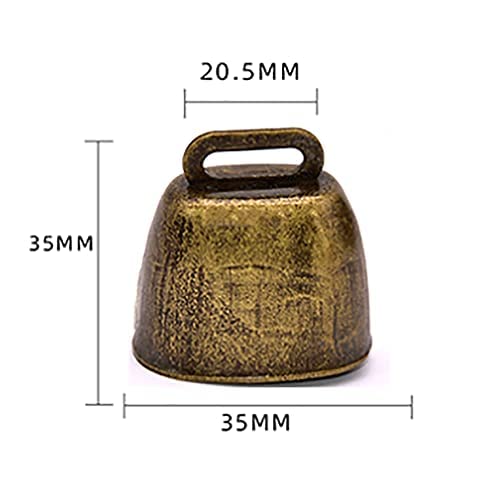 2 Pcs Cow Horse Sheep Grazing Copper Bells,Cattle Farm Animal Loud Red Bronze Bell,Pet Anti-Theft Bell,Small Brass Bell New Years, Wedding Bells & Chimes Percussion Musical Instruments, 2x3cm
