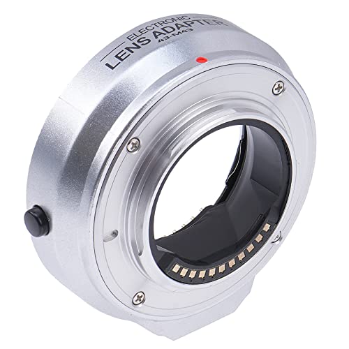 FocusFoto Electronic AF Auto Focus Adapter Ring for Four Thirds 4/3 lens to Olympus PEN Panas0nic Lumix Micro Four Thirds (MFT, M4/3) Mount Mirrorless Camera Body as DMW-MA1 MMF-1 MMF-2 MMF-3 (Silver)