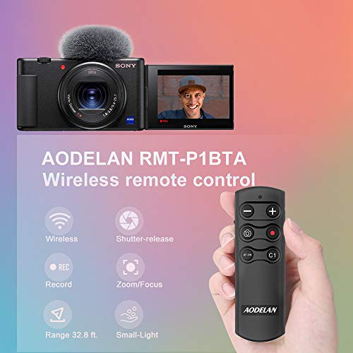 Wireless Remote Control Camera Shutter Release for Sony Replces RMT-P1BT Black for Sony