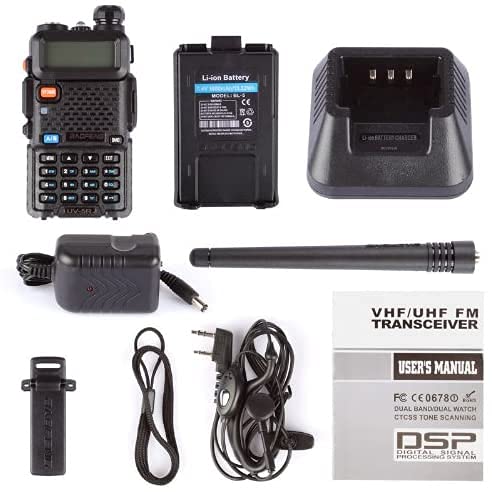 [AUSTRALIA] - Baofeng UV-5R Two Way Radio Dual Band 144-148/420-450Mhz Walkie Talkie 1800mAh Li-ion Battery(Black) 