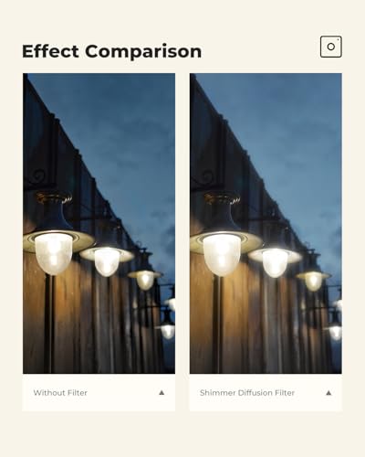 K&F CONCEPT 72mm Shimmer Diffusion 1 Filter Glimmer Glass Effect Filter