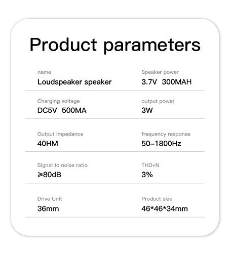Mini Portable Speakers, 3W 36mm Microphone Speaker Line-in Speaker with 3.5mm Aux Audio Jack and Plug in Clear Bass Micro for Smart Phone, pad, tablet, Laptop, Computer.