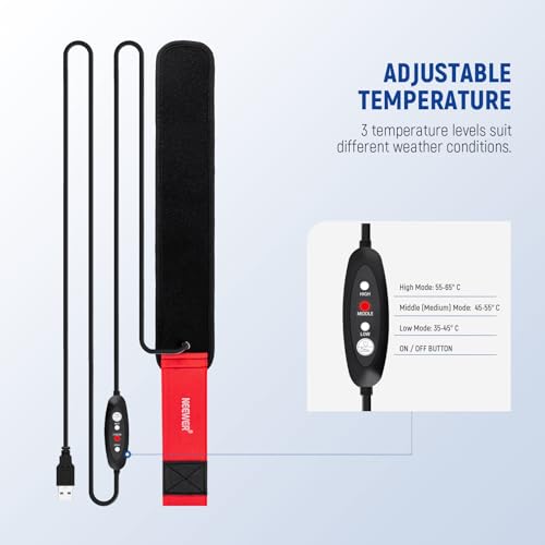 NEEWER 16"/400mm USB Lens Heater Warmer with 3 Temperature Settings, Dew Heater Strip Prevents Dew Fog Condensation for DSLR Mirrorless Camera Telescope Binocular Astrophotography, HW-17B 400mm
