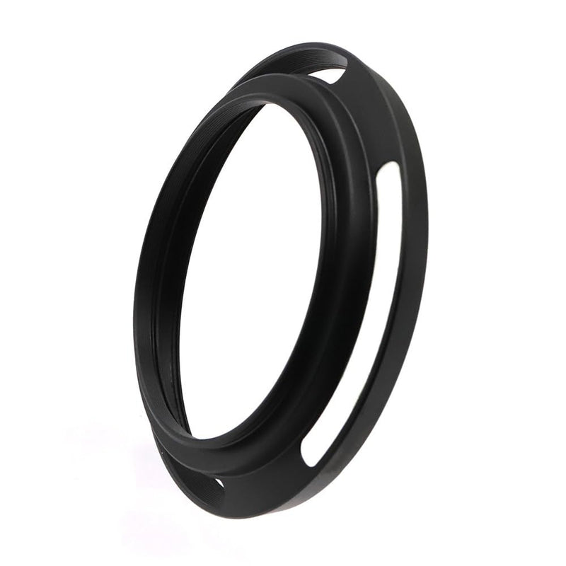 58mm Hollow Lens Hood 58mm Screw in Curved Vented Lens Hood 58mm Metal Lens Hood for 58mm Lens Hood Wide(Black)