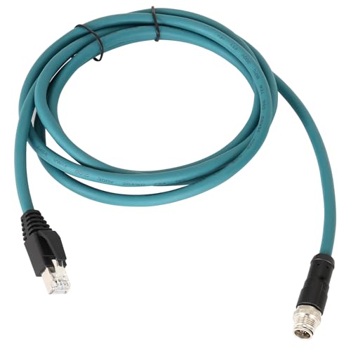 M12 X-Code 8 Pin Industrial Ethernet Cable, IP67 Waterproof Shielded Sensor Cable, Male to Female High-Flex Aviation Connector for Cognex Camera, PLC, Automation System Male X-8pin to Male RJ45 3m