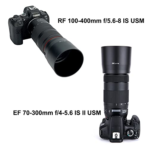 JJC ET-74B Bayonet Lens Hood + 67mm UV Filter for Canon RF 100-400mm f/5.6-8 is USM and Canon EF 70-300mm f/4-5.6 is II USM Lens