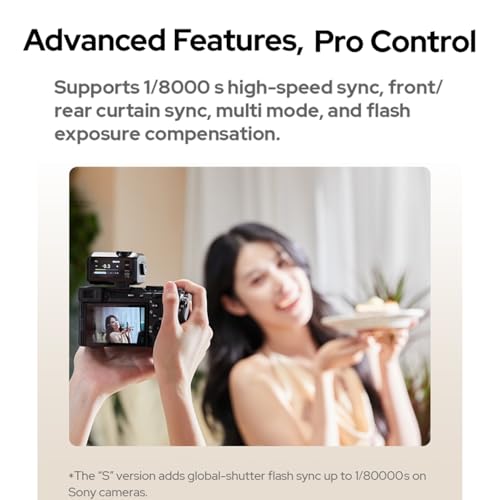 Godox iT30Pro C iT30Pro-C TTL Flash for Canon Camera, GN15 1.5s Recycle Time, 560 Full Power Flash, 1/8000 HSS, 2.4G Wireless, Built-in Lithium Battery, 2.8″ Full-Color Touchscreen Speedlight (Black)