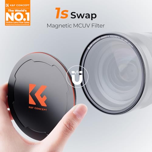 K&F CONCEPT 55mm Magnetic MC UV Lens Protection Filter + Lens Filter Cap