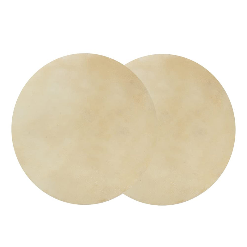 Drum Head Buffalo 2PCS Faux Leather Consistent Clear Sound Accessory for African Drums Bongos (9.0 inches)- Skin Replacement 9.0 inches