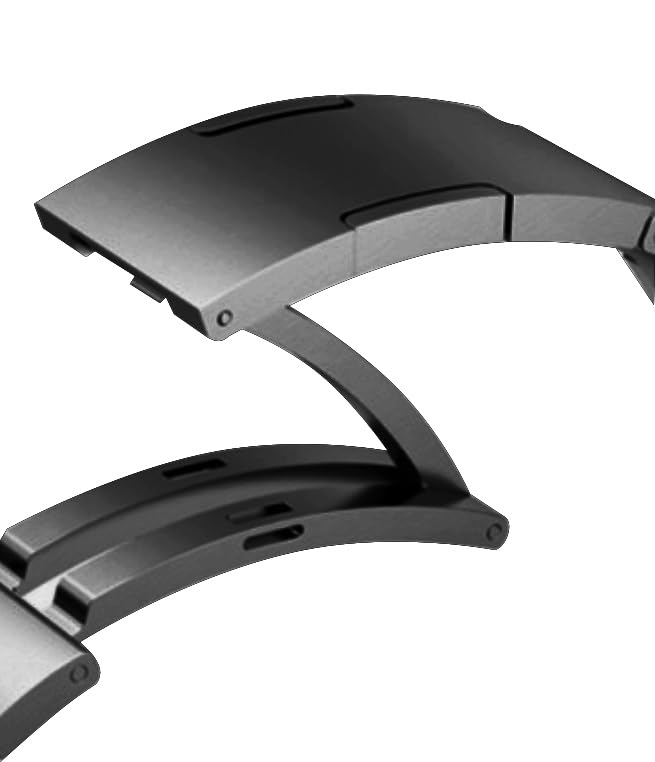 Titanium Band for Apple Watch 46mm/49mm, DLC Flat Link Bracelet, Black | MaKTech DLC Coating Scratch-Resistant, Deployment Clasp, for Apple Watch 11/10 46mm, Ultra 3/2/1 49mm, 9/8 45mm, SE 3/2 44mm 46mm/45mm/44mm/49mm