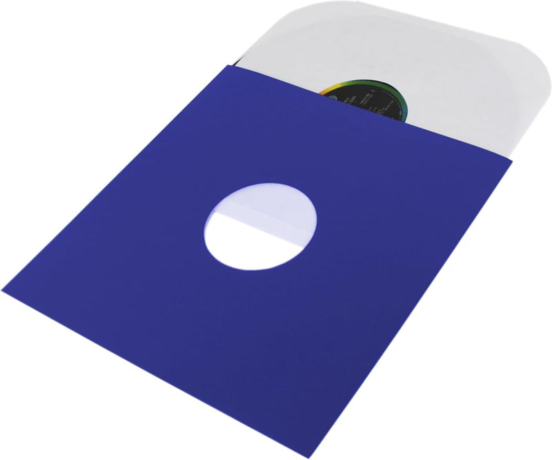 Square Deal Recordings & Supplies (10 Pack) 12 inch LP Blue Record Jacket Covers - with Hole to View Center Label - Protect Your Vinyl #12JWBLHH