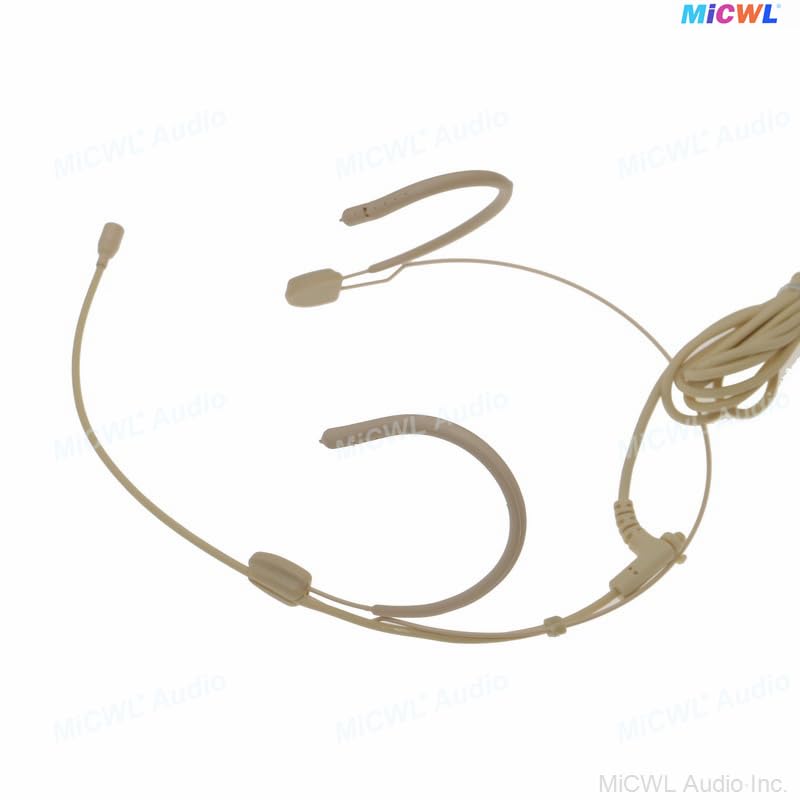 Beige DH28 Strong Ear Hanging Headset Vocal Condenser Microphone with TA4F Mini 4Pin for Shure BLX GLX ULX SLX UR4D BeltPack Transmitter System