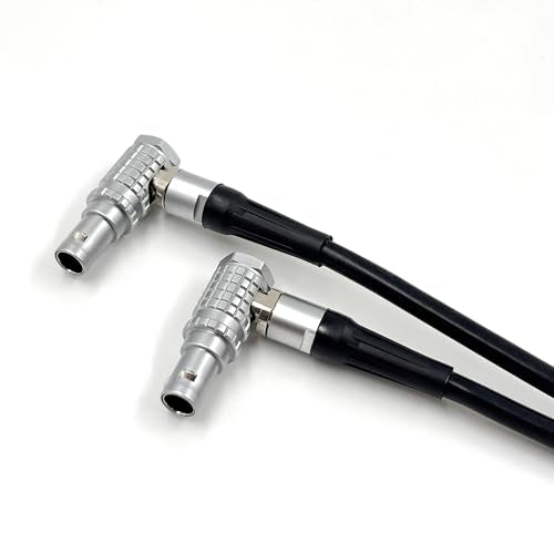 0B 2 Pin LEMO-Compatible Male to 0B 2 Pin LEMO-Compatible Male Right Angle Power Cable Compatible with Teradek Bond, ARRI Alexa, Z CAM E2, DJI RS2/RS3, Tilta Float, Vaxis, SmallHD, Blackmagic, 39”