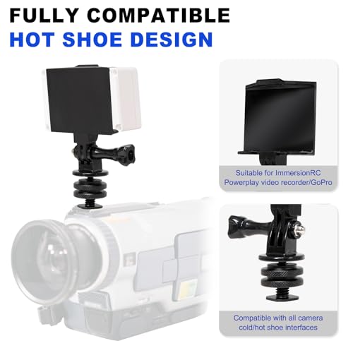 Camera Hot Shoe Bracket for ImmersionRC Powerplay, 360° Adjustable Angle