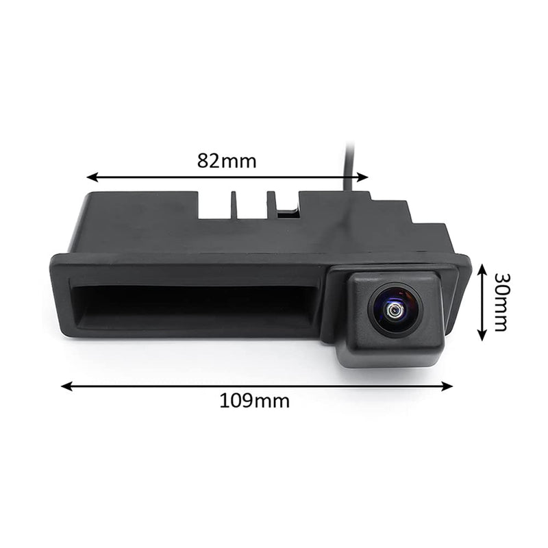 AHD/CVBS Car Rear View Camera's Fisheye Trunk Handle Camera with RCA Cable & Vehicle-Camera for Audi A3 A4 A6L A8L A5 Q7 & Backup Camera (CVBS) CVBS