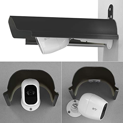2 Pack Universal Sun Rain Shade Camera Cover Shield,Protective Roof for Outdoor Dome, Bullet Cameras,for Blink,Eufy,Arlo,WyzeCam,Nest,Ring,SimpliSafe,Kasa,Aluminum Alloy Material-Black 2 Pack Black