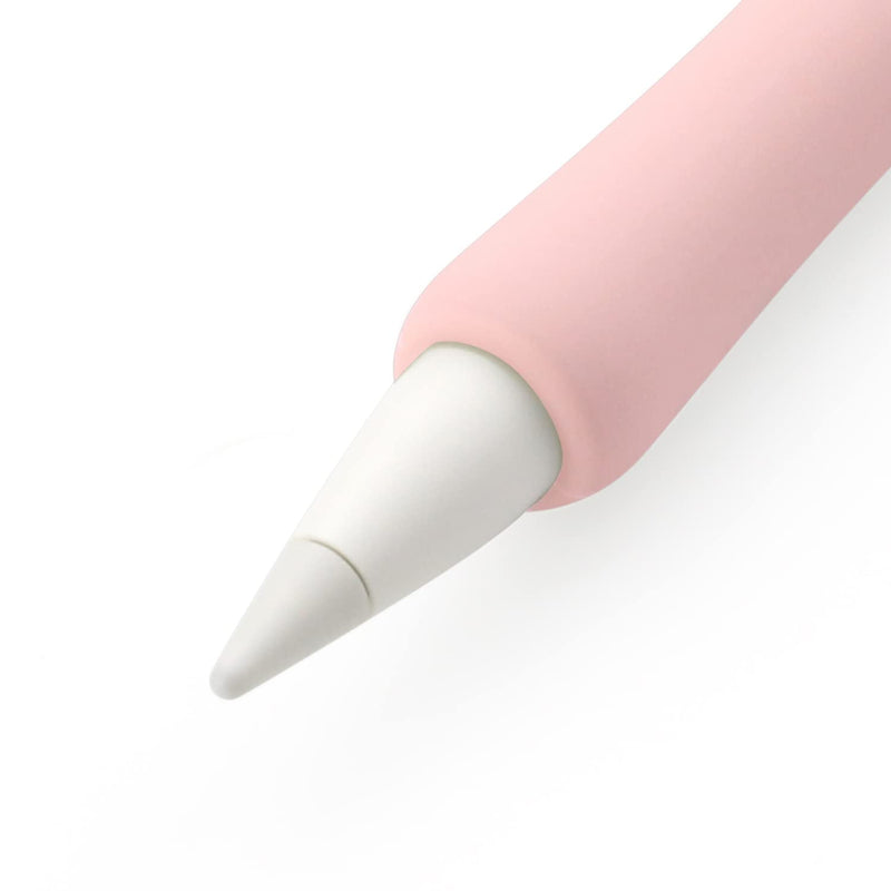 ProElife 2-Pack Ergonomics Grip Holder Silicone Protective Sleeve Cover for Apple Pencil 2nd 2021 & 1st Generation iPad Pro 11'' 12.9'' 2021/2020/2018 Stylus Accessories Kits (Pink/Purple) Pink/Purple