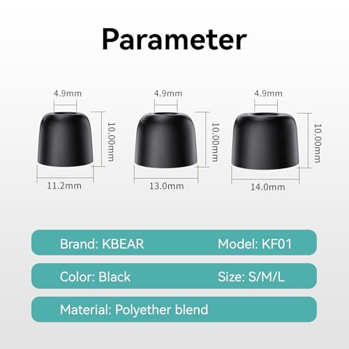KBEAR KF01 Memory Foam Tips and KZ ZS12 PRO 2 in Ear Monitor Headphones