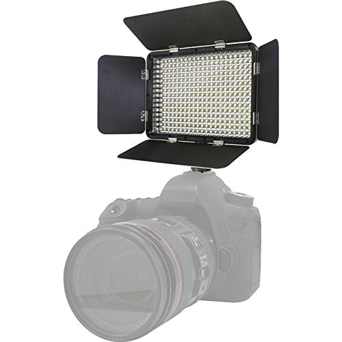 Vidpro LED-330 Photo and Video Light Kit - On Camera Panel LED Light - Adjustable and Dimmable Light Fits Cameras Video Camcorders and DLSR w/Hot Shoe Includes Rechargeable Battery Diffuser and More