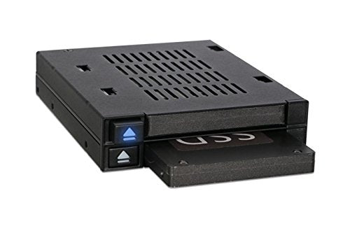 ICY DOCK Dual 2 Bay 2.5” SSD & HDD Dock Tool-Less Hot-Swap SATA / SAS Mobile Rack Enclosure for 3.5” Bay - flexiDOCK MB522SP-B