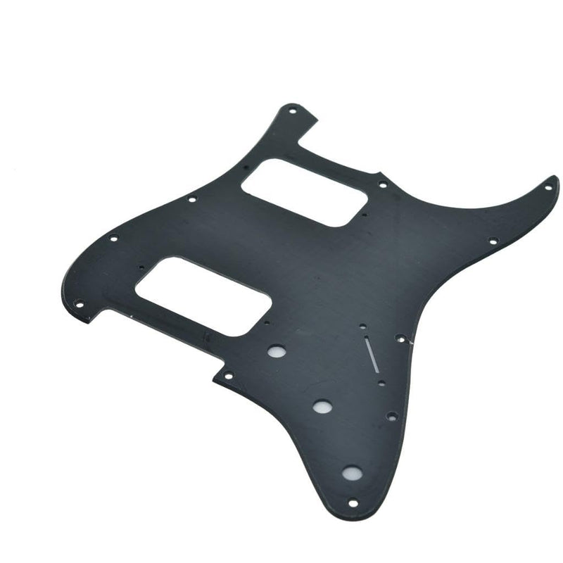Dopro 11-Hole ST Style Dual Humbucker HH Pickguard for American Strat Guitars with dual humbucking pickups Round Corner Hole Matte Black