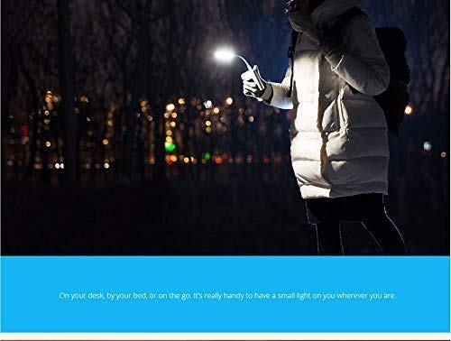 USB LED Light Lamp for Power Bank, Portable USB led Night Light Lamp with Flexible Arm, Flexible Gooseneck Reading USB LED Light Lamp,Compatible for Laptop, Notebook, Reading Lamp, Eye Care (6-Black)