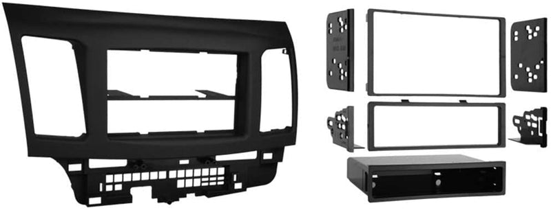 METRA Electronics 99-7011 Single OR Double-DIN Radio Installation Dash KIT FITS 2008-2017 Mitsubishi Lancer | Radio Installation Trim Panel, Aftermarket Stereo Mounting, Factory-Style Finish, Easy Install Standard Packaging