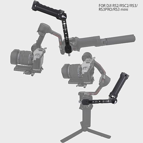 LEFTFOTO Gimbal Adjustable Silicone Sling Handgrip+Stabilizer Handle Extension Bracket kit,for DJI RS2/ RS3 PRO/ RS3 mini/ZHIYUN WEEBILL-S Gimbal Stabilizer,with NATO Clamp