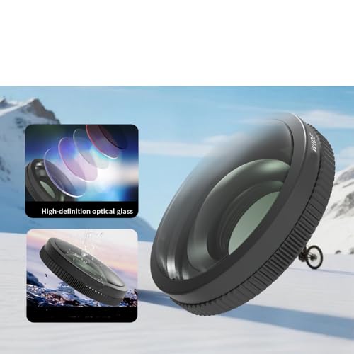 Coyktonty Wide-Angle Lens for DJI Osmo Action 6,HD Optical Glass with 2-Layer Coating 185° Ultra-Wide View Scratch-Resistant Lightweight