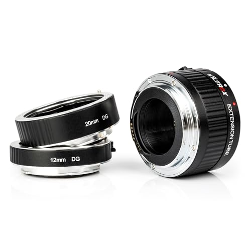 VILTROX DG-C Auto Focus Macro Extension Tube Set Compatible with Canon EF EF-S Lens DSLR Camera 2000D 1300D 800D 600D 400D 200D 90D 70D 50D 30D 10D 7D 6D 5D T7 T6 T5 T4i SL3(12mm 20mm 36mm)