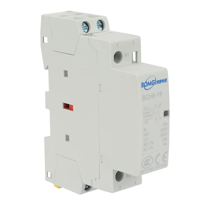 16A 2P DIN Rail AC Contactor, 220V/230V 60Hz DIN Rail Household AC Contactor 220V/230V 50/60HZ DIN Rail Household AC Contactor