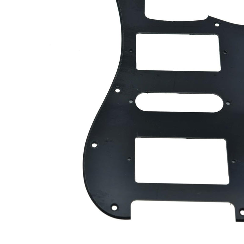 KAISH 11-Hole Modern Style Standard ST HSH Pickguard for American Strat Humbucker with Square Corner Matte Black