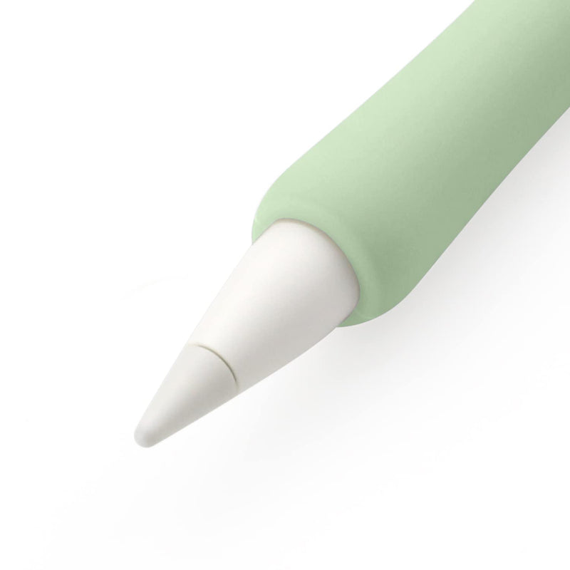 ProElife 2-Pack Ergonomics Grip Holder Silicone Protective Sleeve Cover for Apple Pencil 2nd 2021 & 1st Generation iPad Pro 11'' 12.9'' 2021/2020/2018 Stylus Accessories Kits (Lavender/Green) Lavender/Green