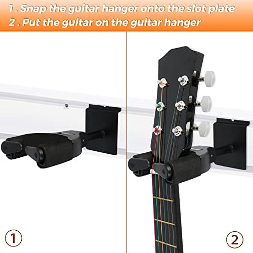 EASTROCK Guitar Wall Mount Hanger Auto Lock,Guitar Hanger Wall Hook Holder Stand for Acoustic, Electric, Classical, Bass Guitar Stand，Guitar Accessories (darkD) darkD