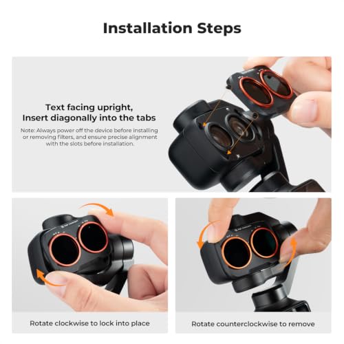 K&F CONCEPT CPL Filter Compatible with DJI Osmo Pocket 4P & Xtra Muse2 Pro