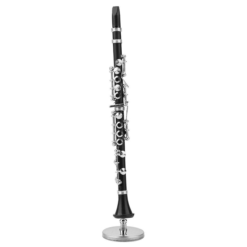 Clarinet Music 16Cm Miniature Black Clarinet Musical Instrument Brass Miniature Clarinet Model With Box For Dollhouse Music Home Room Decoration