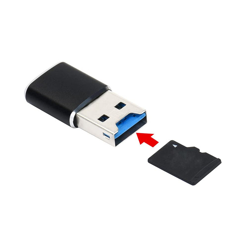 Cablecc USB 3.0 to Micro SD SDXC TF Card Reader Writer Adapter 5Gbps Super Speed for Car Laptop… Black USB3.0-TF