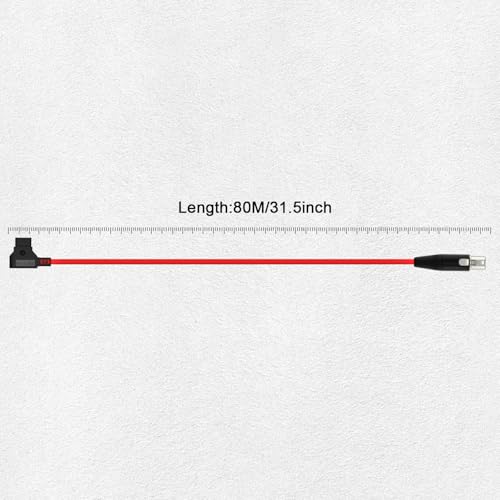 Alvin's Cables TVLogic Power Cable Mini XLR 4 Pin Female to D-Tap Ultra Soft Cable for TVLogic Field Monitor Ultra soft 80cm