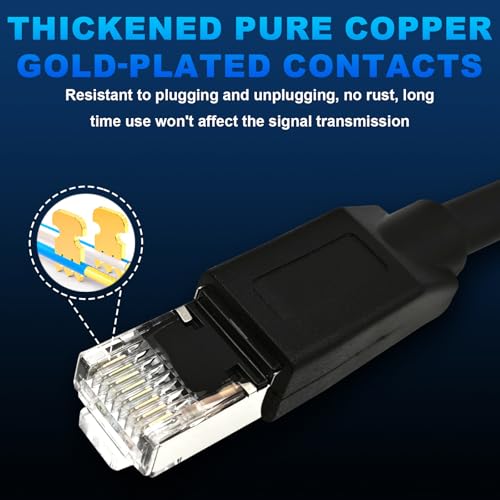 16.4FT M12 8 Pin X Code Male to RJ45 Industrial Ethernet Cable High Flexible Shielded Ethernet Cable for Industrial Camera 5M 16.4 Feet
