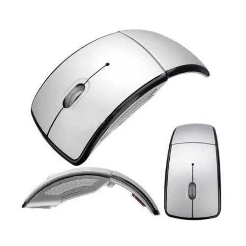 Foldable 2.4GHz Wireless Mouse Mouse for The PC Computer Mouse Foldable Folding Mouse/Mice + USB 2.0 Receiver for PC Laptop-Silver